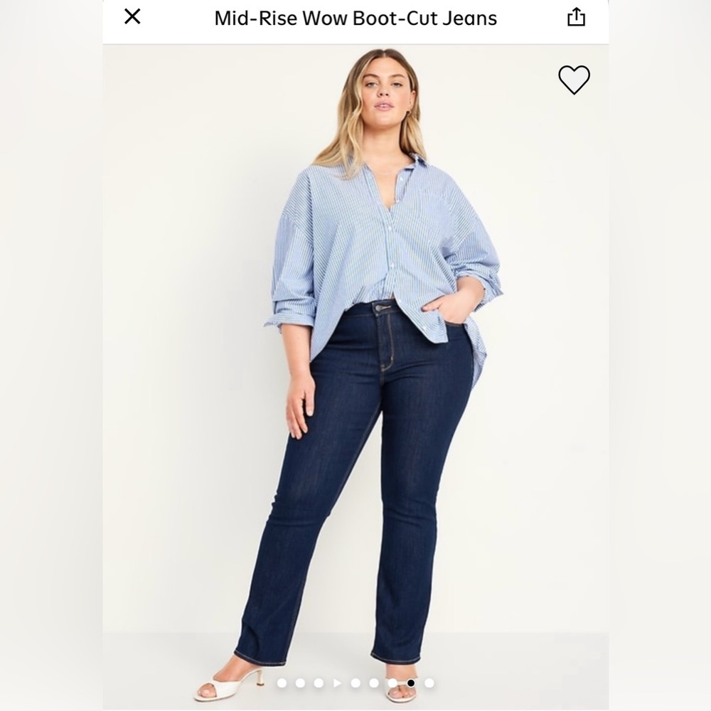 Old Navy Dark Blue Boot-Cut Jeans